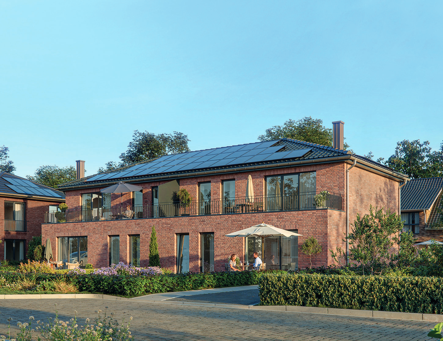 Neubau Doppelhaus Glockenapfel-Ring, Straßenansicht